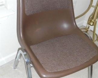 Padded back & seat metal chair