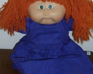 Cabbage in blue dress red hair 1979 signed