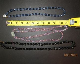 Good vintage crystal and bead necklaces