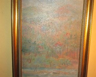 Signed oil by Ruth Pratt, listed Boston artist and signed.