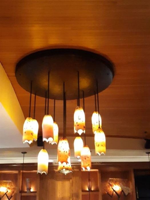 Hand Blown Hanging Glass Light Fixture