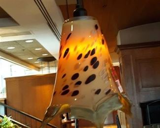 Hand Blown Glass Light Fixture