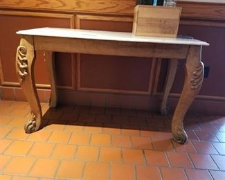 Wood And Stone Buffet Table
