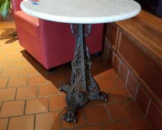 Iron Table With Stone Top