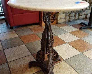 Iron Table With Stone Top