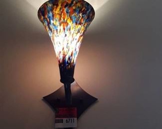 Multi-Colored Hand Blown Glass Sconce Wall Fixture
