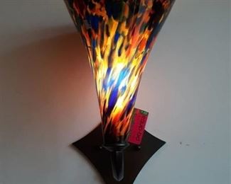 Multi-Colored Hand Blown Glass Sconce Wall Fixture