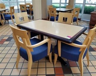 52in x 30in Restaurant Table With 4 Chairs