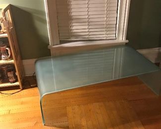 Unique glass coffee table