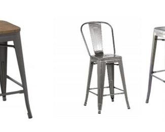Multiple types of bar stools