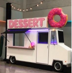 Multiple food truck facades