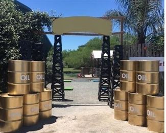 Oil Derrik and Oil Drums