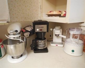 KitchenAid mixer, Bunn coffeemaker