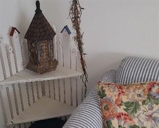 Hide-a-bed Couch and Birdhouse Decor