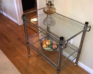GLASS TOP END TABLE