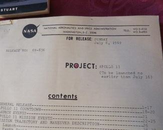 Apollo 11 Press Release. Original (NOT the 1989 Reprint)