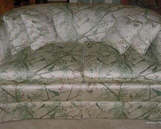 PAIR of Silk Covered Loveseats, these are gorgeous