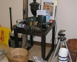Binoculars, Dog Bowls, Tripod, toy Cars, lamp and much more