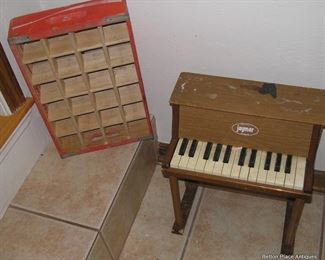 Small Piano and Coke Tray