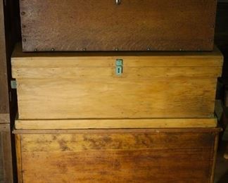 Wooden Chests - Only the upper chest remains. The other two have sold.