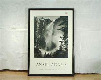 Ansel Adams Print - Frame is Black Plastic (split on right side)
