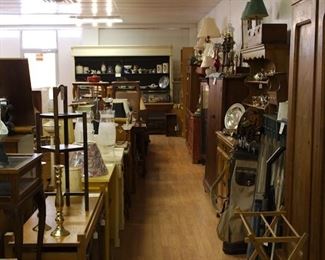 Lamp Shades, children's play house cabinet w lights and 2 small black chairs