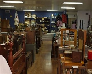 Captain's rope bed and another full size bed