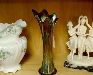 Meakin Pitcher, Vase and Figurine