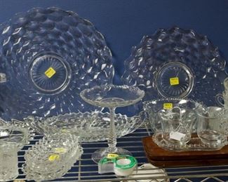 Fostoria, Heisey, Candlewick and assorted glassware