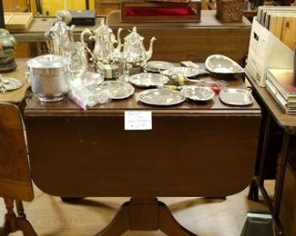 Silverplate polished ready for display in your home on a gorgeous Drop Leaf Table 1 of 3. Items sold separately