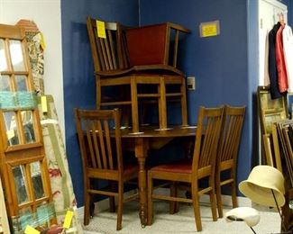 Drop Leaf Table and 6 Chairs. Items sold separately
