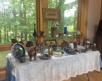 Miscellaneous glassware and pottery
