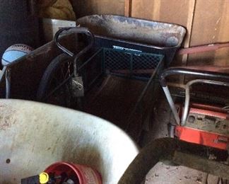 Snow blower (Toro) wheelbarrow, misc