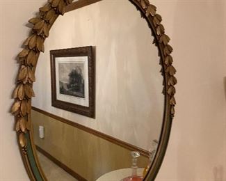 Antique Oval Baroque-Style Mirror ==> $275 plus tax