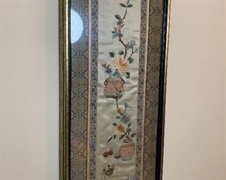 Pair of framed Asian Panels is $100