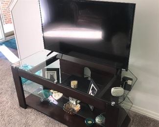 WOOD & GLASS TV STAND/ ENTERTAINMENT STAND
50” L x 20” D x 30” H 