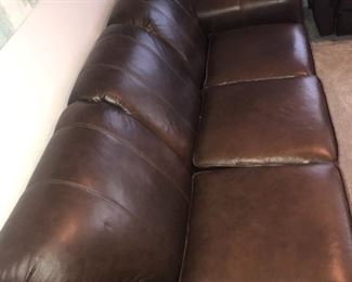 COIL CORE BY ENGLAND ESPRESSO LEATHER SOFA COUCH
88” L x 40” D x 35” H