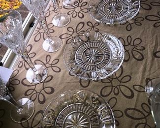 WATERFORD CRYSTAL PLATES-4 PIECE