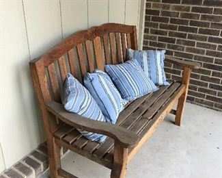 OUTDOOR WOODEN PATIO BENCH