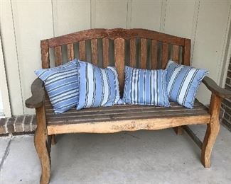 OUTDOOR WOODEN PATIO BENCH