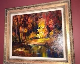 SIGNED FRAMED VINTAGE PAINTING BY H. BECKMANN