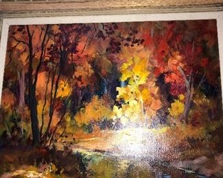 SIGNED FRAMED VINTAGE PAINTING BY H. BECKMANN