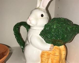 CERAMIC RABBIT COOKIE JAR