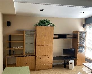LARGE CONTEMPORARY WALL UNIT-4 PIECE
161” LENGTH x 85” HEIGHT x 19" DEPTH