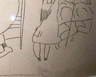 JULES PASCIN “VACATIONERS” LITHOGRAPH