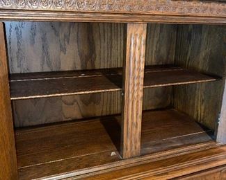 SOLID WOOD CARVED CABINET
40.5” LENGTH x 62 ”HEIGHT x 19”DEPTH