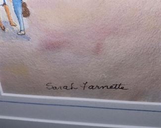 SARAH FARNETTE ORIGINAL WATERCOLOR PAINTING
"CAGNY, FRANCE"
34” x 32” WITH FRAME
