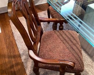UPHOLSTERED TRADITIONAL CHAIRS BY ASHLEY FURNITURE -10 CHAIRS