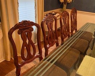 UPHOLSTERED TRADITIONAL CHAIRS BY ASHLEY FURNITURE -10 CHAIRS