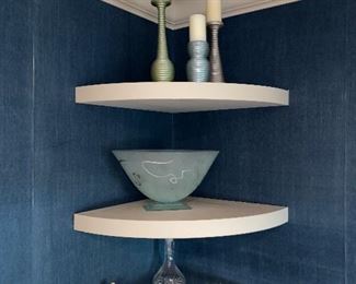 WATERFORD VASES, CRYSTAL BOWL, CANDLE HOLDERS